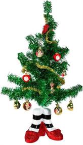 img 3 attached to 🧙 18-Inch Kurt Adler Wizard of Oz Witch Legs Mini Tinsel Tree Set: Spooky Delight for Oz Enthusiasts