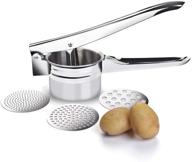 🥔 laien stainless steel potato ricer & masher - manual masher for various fruits and vegetables, including 3 interchangeable gaskets. also works as a fruit juicer, lemon squeezer, and vegetable masher tool logo