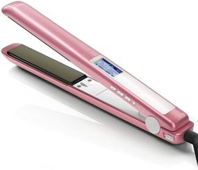 img 4 attached to Dark Rose Gold, Dual Voltage Professional Hair Straightener: Fast-Heating Titanium Flat Iron for Shiny, Sleek Hair