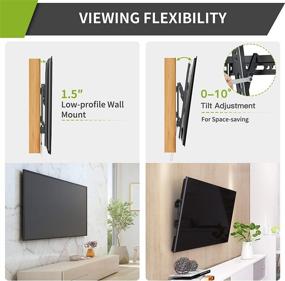 img 3 attached to 📺 Low Profile Tilting TV Wall Mount Bracket for 37-82 Inch LCD OLED Flat Screen Curved TVs - Fits 16-24'' Studs, VESA up to 600x400mm - Easy Installation with All Hardware Included (APPSLTK2)