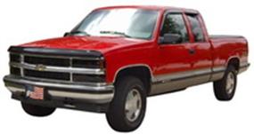 img 1 attached to 🚦 AVS 41033 Dark Smoke Headlight Covers | Chevrolet & GMC C/K1500-C/K3500, Tahoe & Suburban (1994-1999) | Wraparound Headlights, Black