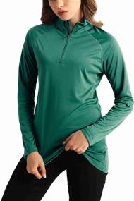 img 4 attached to T Shirts Protection Workout Running Athletic Women's Clothing for Swimsuits & Cover Ups