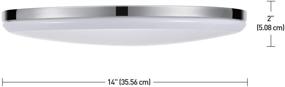 img 2 attached to 💡 Globe Electric Ellington LED Flush Mount Ceiling Light: Chrome Finish, Frosted Shade, Energy Star Certified, Ultra Slim Design