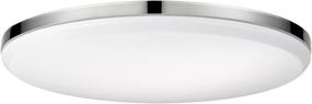 img 4 attached to 💡 Globe Electric Ellington LED Flush Mount Ceiling Light: Chrome Finish, Frosted Shade, Energy Star Certified, Ultra Slim Design