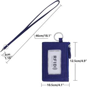 img 3 attached to Efficient Case Lanyard Coin Purse Window for Men's Accessories