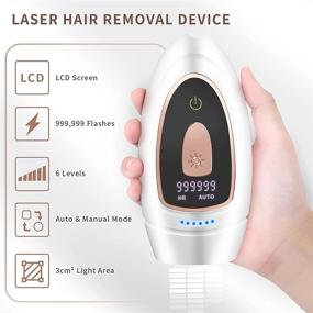 img 3 attached to Laser Hair Removal for Women: 999,999 Flashes IPL Device for Permanent At-Home Hair Removal - Painless Hair Remover for Armpits, Legs, Arms, Bikini Line, and Facial Hair