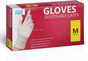 img 2 attached to 💼 Powder-Free Latex Gloves - 100 Gloves Per Box, 1000 Gloves in Case, Disposable