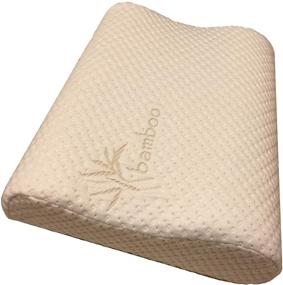img 3 attached to 🌙 Thin Profile Memory Foam Neck Pillow - Chiropractor Approved Relief for Neck Pain - Double Contour Design - Washable Bamboo Cover - Ideal for a Restful Sleep (Thin Profile)
