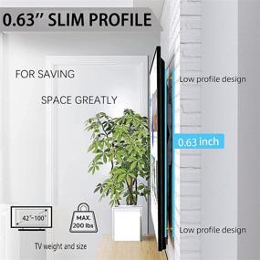 img 2 attached to 📺 Gibbon Mounts Fixed TV Wall Mounts - Low Profile Bracket for 42-100" LED/LCD Flat Screen TVs, Ultra Slim Design, Supports up to 220lbs