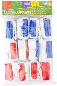 img 1 attached to 🏈 WYZworks 12 Player Flag Football Set - 12 Belts with 36 Flags [18 Red & 18 Blue Flags]