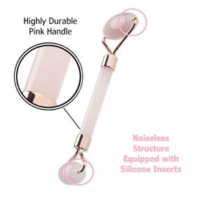 img 1 attached to Revive and Luxuriate with Rose Quartz Facial Roller - Enhance Skin Care and Indulge in Relaxing Facial Massage with Pink Jade Crystal Roller