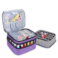 💅 luxja nail polish carrying case: stylish purple organizer for 30 bottles, manicure set, and more! logo