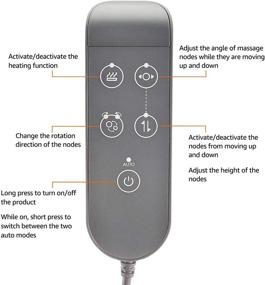img 1 attached to Комфорт и расслабление по требованию: массажная подушка с технологией шиацу Amazon Basics с инфракрасным нагревом и глубоким тканевым массажем - серого цвета.