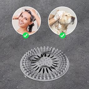 img 2 attached to Uigos Hair Catcher: Silicone Hair Stopper Drain Covers for Shower, Bathroom, Bathtub, and Kitchen - Easy Installation & Cleaning (4 Pack)