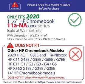 img 3 attached to 📦 mCover Hard Shell Case for 2020 11.6-inch HP Chromebook 11a-NAxxxx Series – Clear, HP-C11a-NA Exclusively