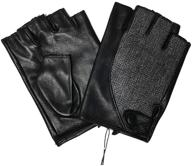 🧤 premium quality perforated sheepskin genuine leather driving gloves & mittens for men: finest men's accessories logo