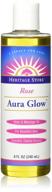 массажное масло aura glow с ароматом роз - магазин rose heritage: ощутите блаженное расслабление с этим 8 унциями жидкости. логотип