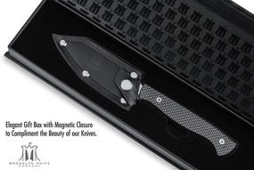 img 1 attached to 🔪 Brooklyn Knife Co. 8-Inch Paring Knife - Carbon Fiber Series with Sheath - Japanese AUS-08 HC Super Steel