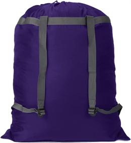 img 4 attached to 🧺 Sturdy Purple Laundry Bag [26’’x34’’]: Ideal for College Dorms & Apartments | Machine Washable & Tear Resistant Polyester with Drawstring Closure