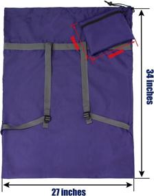 img 2 attached to 🧺 Sturdy Purple Laundry Bag [26’’x34’’]: Ideal for College Dorms & Apartments | Machine Washable & Tear Resistant Polyester with Drawstring Closure