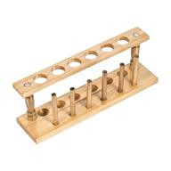 🔧 versatile and sturdy uxcell wooden holder: accommodating 16-20mm centrifuge tubes with ease logo