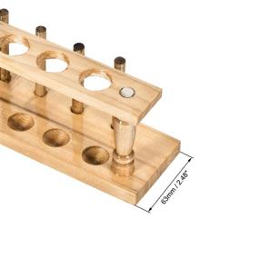 img 2 attached to 🔧 Versatile and Sturdy Uxcell Wooden Holder: Accommodating 16-20mm Centrifuge Tubes with Ease