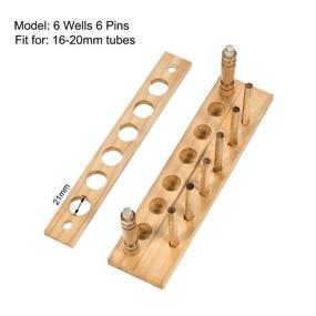 img 1 attached to 🔧 Versatile and Sturdy Uxcell Wooden Holder: Accommodating 16-20mm Centrifuge Tubes with Ease