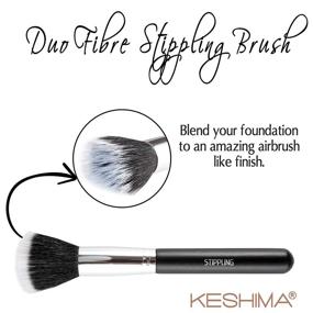 img 3 attached to Duo Fiber Stippling Brush By Keshima: The Ultimate Premium Stipple Brush for Flawless Makeup Application