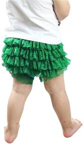 img 1 attached to 👶 Lace Ruffle Diaper Cover Bloomer and Headband Set for Baby Girls by Wennikids