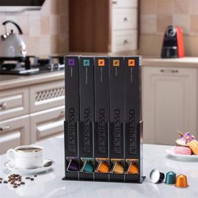 img 3 attached to ☕ Premium Coffee Capsule Organizer Storage for Nespresso Coffee Pod Holder - Compact Holder Stand for Nespresso Original (Up to 50 Pods)