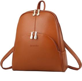 img 4 attached to 🎒 Nevenka Leather Backpack for Women - Fashionable Handbags, Wallets & Shoulder Bags