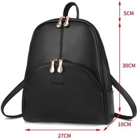 img 3 attached to 🎒 Nevenka Leather Backpack for Women - Fashionable Handbags, Wallets & Shoulder Bags