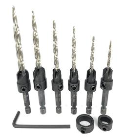 img 4 attached to Набор фрез для откатных отверстий USA Pieces Countersink Set от FTG