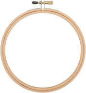 🪡 6-inch edmunds wood embroidery hoop with rounded edges logo