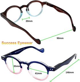 img 2 attached to 👓 Stylish Springe Hinge Reading Glasses - 3 Pairs for Men and Women