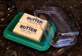 img 1 attached to 🧈 Double-Wide Two-Stick Butter Serveware Storage