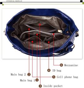 img 1 attached to LIZHIGU Leather Shoulder Handbags for Women, Fashion Satchels with Wallets