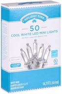 🎄 sparkling holiday time led cool white mini lights - 50 count on white wire логотип