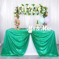 🌟 shimmering green sequin tablecloth - perfect party decoration - 60x102-inch rectangle - 5ft table logo