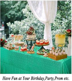 img 2 attached to 🌟 Shimmering Green Sequin Tablecloth - Perfect Party Decoration - 60x102-Inch Rectangle - 5FT Table