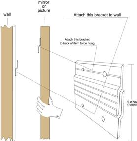 img 2 attached to Efficient French Cleat Picture Hanger Kit for Securely Mounting Mirrors, Panels, Shelves, Headboards, and More - 5 Pairs