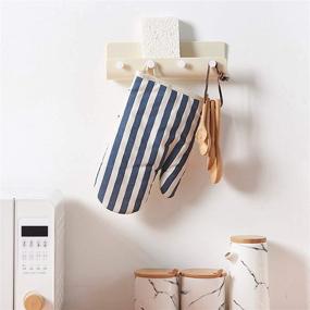 img 1 attached to 📨 AUEAR Mail Wall Mount Letter Holder with 4 Key Hooks - White Organizer for Entryway Mudroom Hallway Kitchen Office