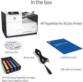 img 1 attached to 🖨️ HP PageWide Pro 452dw Printer for Color Business, Including Wireless Connectivity and 2-Sided Duplex Printing (D3Q16A)
