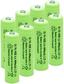 img 3 attached to 8-Pack of Solar Light AA Ni-MH Rechargeable Batteries – 600mAh 1.2V AA Rechargeable Batteries for Solar Lights