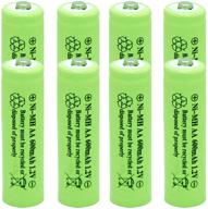 8-pack of solar light aa ni-mh rechargeable batteries – 600mah 1.2v aa rechargeable batteries for solar lights logo