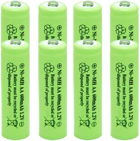 img 4 attached to 8-Pack of Solar Light AA Ni-MH Rechargeable Batteries – 600mAh 1.2V AA Rechargeable Batteries for Solar Lights