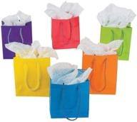 🎁 vibrant neon small gift bags - party favor bags with handles - 12 pack logo