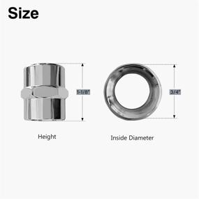 img 2 attached to 🔧 Натуральный резьбовой муфта хром: высокое качество и долговечность для ваших потребностей в сантехнике.