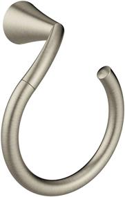 img 4 attached to 🧻 Moen Brushed Nickel Glyde Hand Towel Ring - YB2386BN