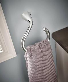 img 3 attached to 🧻 Moen Brushed Nickel Glyde Hand Towel Ring - YB2386BN